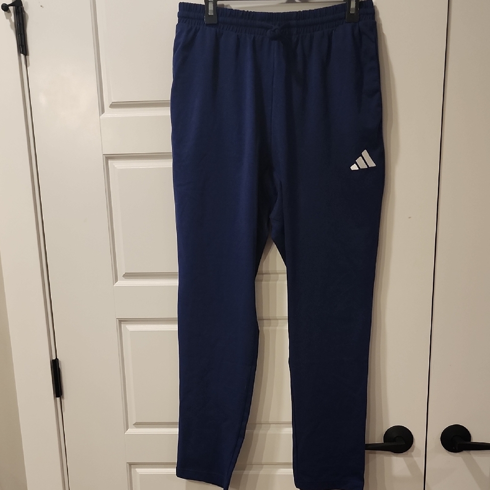 Adidas Navy Joggers with Logo
